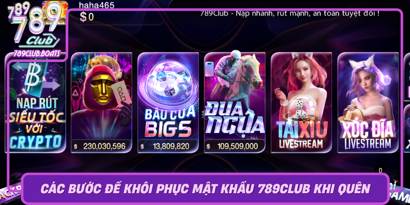 Cac Buoc De Khoi Phuc Mat Khau 789Club Khi Quen0