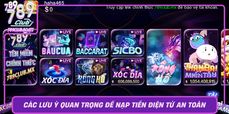Cac Luu Y Quan Trong De Nap Tien Dien Tu An Toan Tai 789Club0