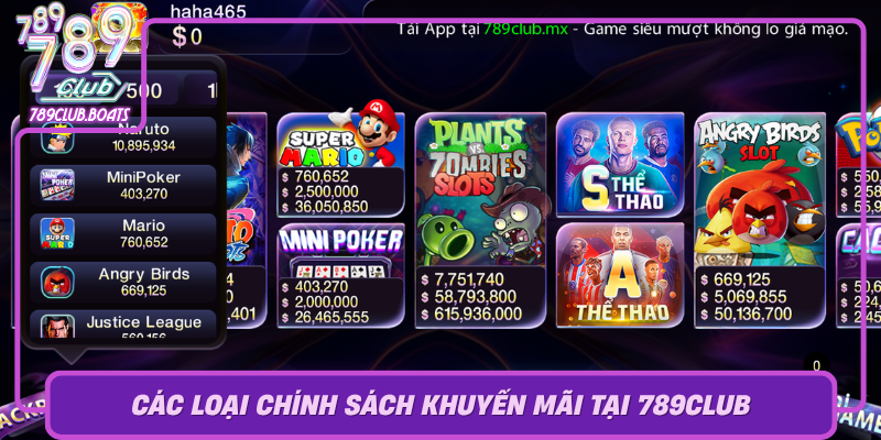 Cac Loai Chinh Sach Khuyen Mai Tai 789Club0
